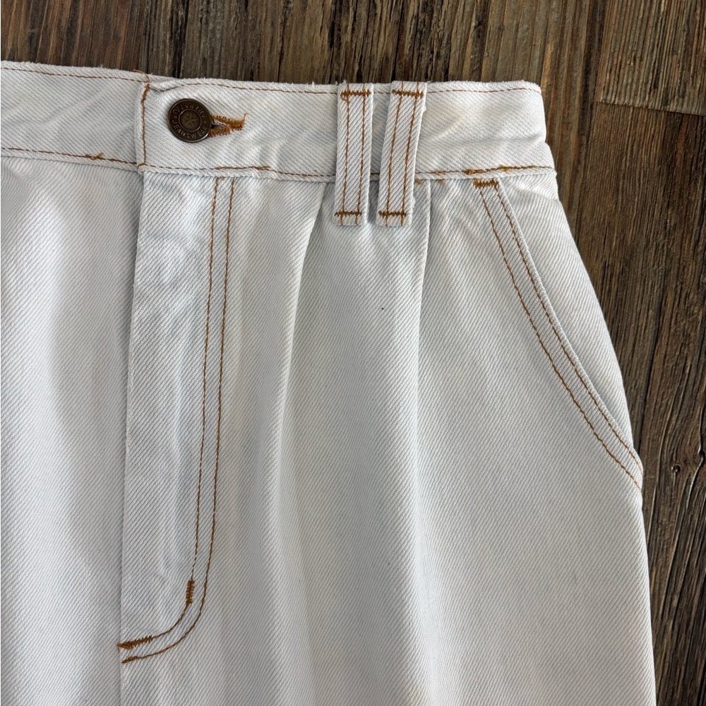 Vtg Vivaldi Jeanswear Denim Pencil Skirt Size 8 White w/Hint of Blue 80s 90s - Picture 10 of 12